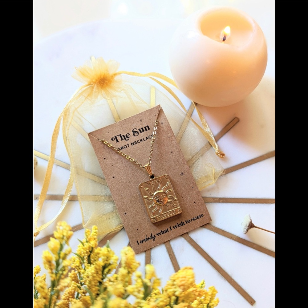 (New) Tarot Sun Pendant Necklace | Goddess Provisions